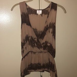 Tie dye silk top